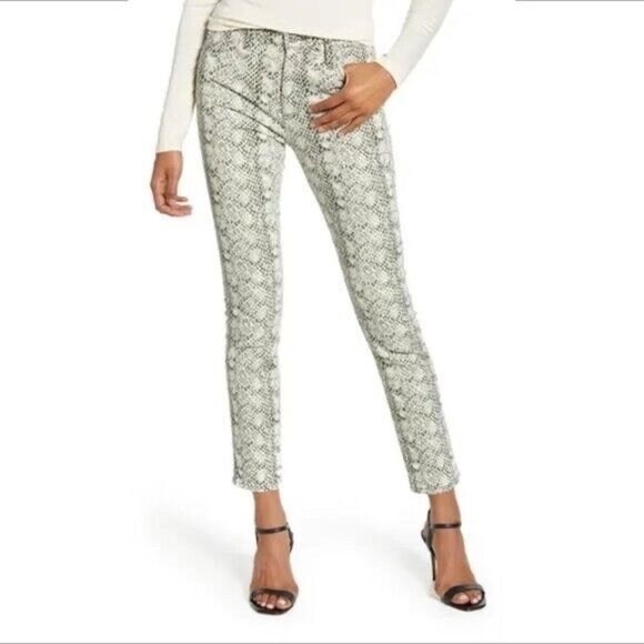 AG ADRIANO GOLDSCHMIEL The Mari Snake Jeans high rise straight size 26 - Picture 1 of 10